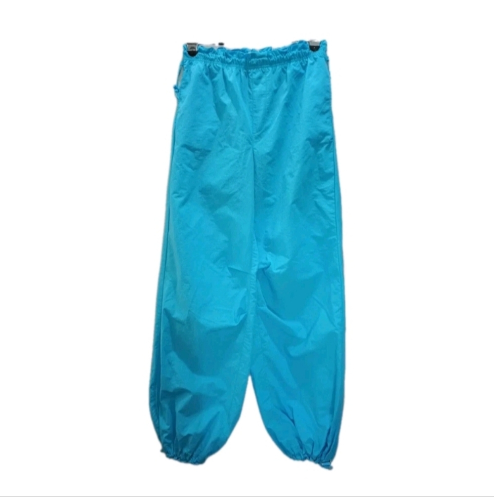 NWT Bershka Baggy Parachute Jogger Pants Blue Size Medium